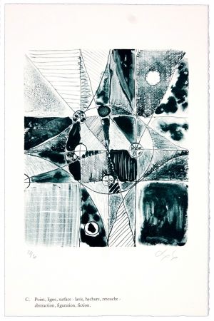 Литография Nørgaard - C. Point, ligne, surface - lavis, hachure, retouche - abstraction, figuration, fiction/