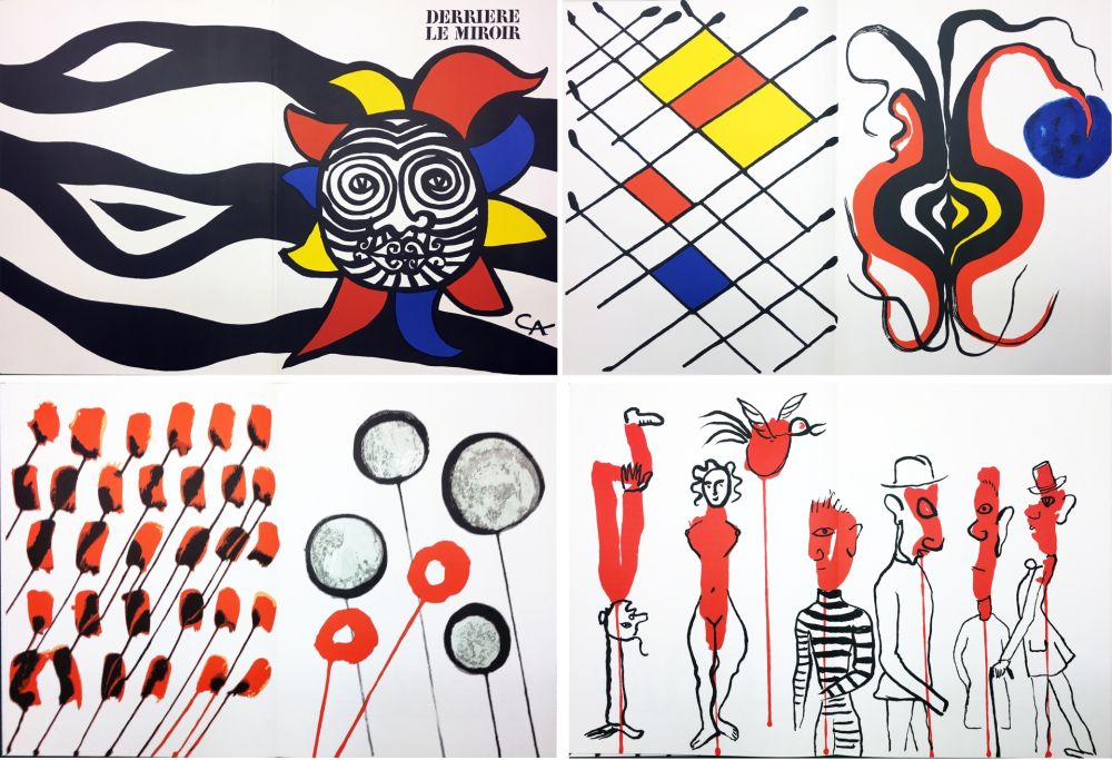 Иллюстрированная Книга Calder - CALDER OISELEUR DU FER. Derrière Le Miroir n° 156 avec 9 lithographies (1966)