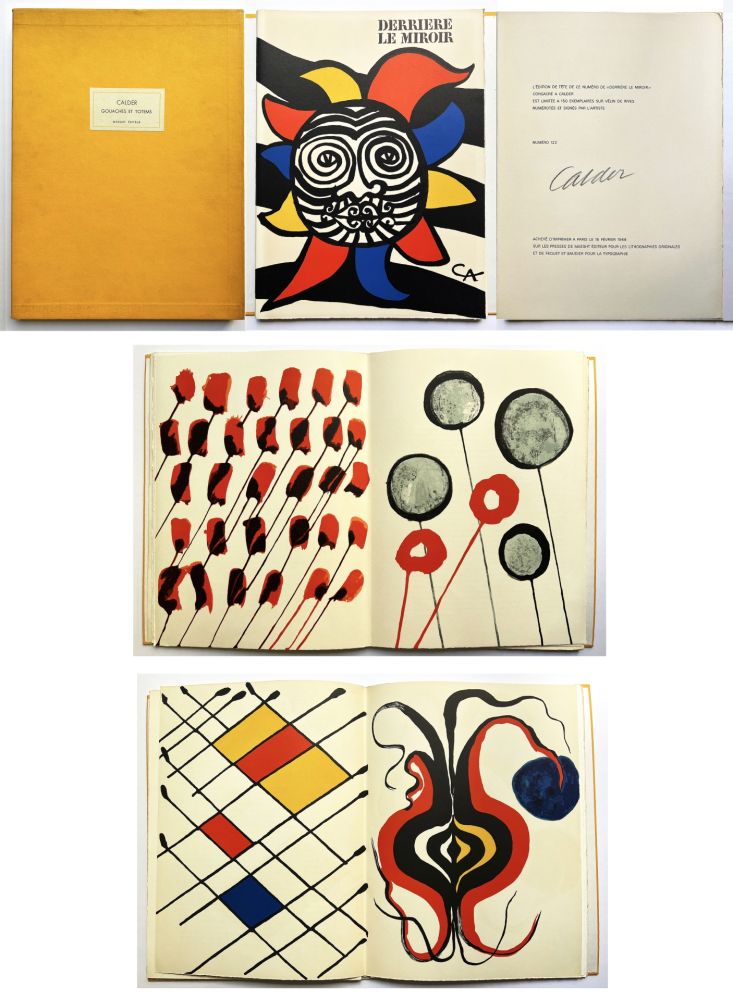 Иллюстрированная Книга Calder - CALDER, oiseleur du fer. Derrière Le Miroir n° 156 Deluxe,signé. 9 lithographies (1966)