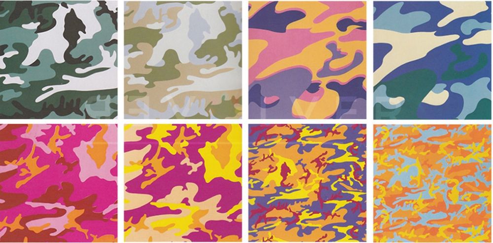 Сериграфия Warhol - Camouflage, Complete Portfolio (FS II.406 through FS II.413)
