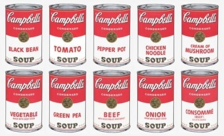 Сериграфия Warhol (After) - Campbell soup 10 silkscreens