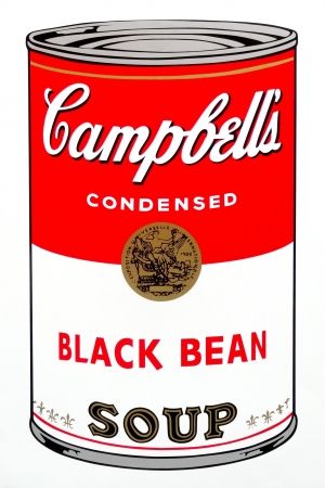 Сериграфия Warhol (After) - Campbell's Soup - Black Bean