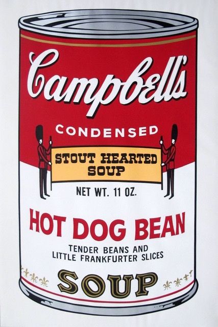 Сериграфия Warhol - Campbell's Soup: Hot Dog Bean