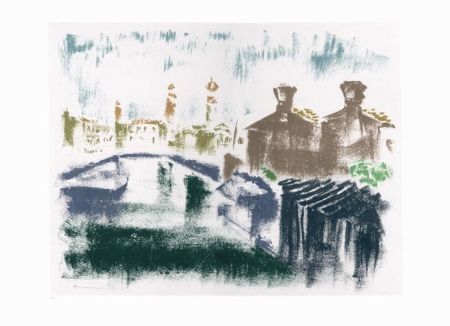 Литография Masson - Canal à la Giudecca (Voyage à Venise)