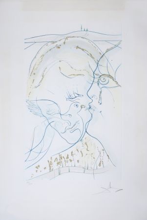 Гравюра Dali - Cantique des Cantiques : Les Yeux de colombe de la Mariée, 1971 - Hand-signed