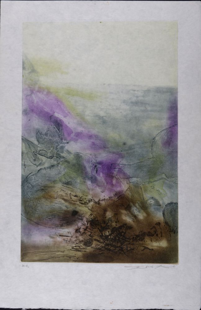 Гравюра Zao - Canto Pisan (planche 7), 1972 - Hand-signed