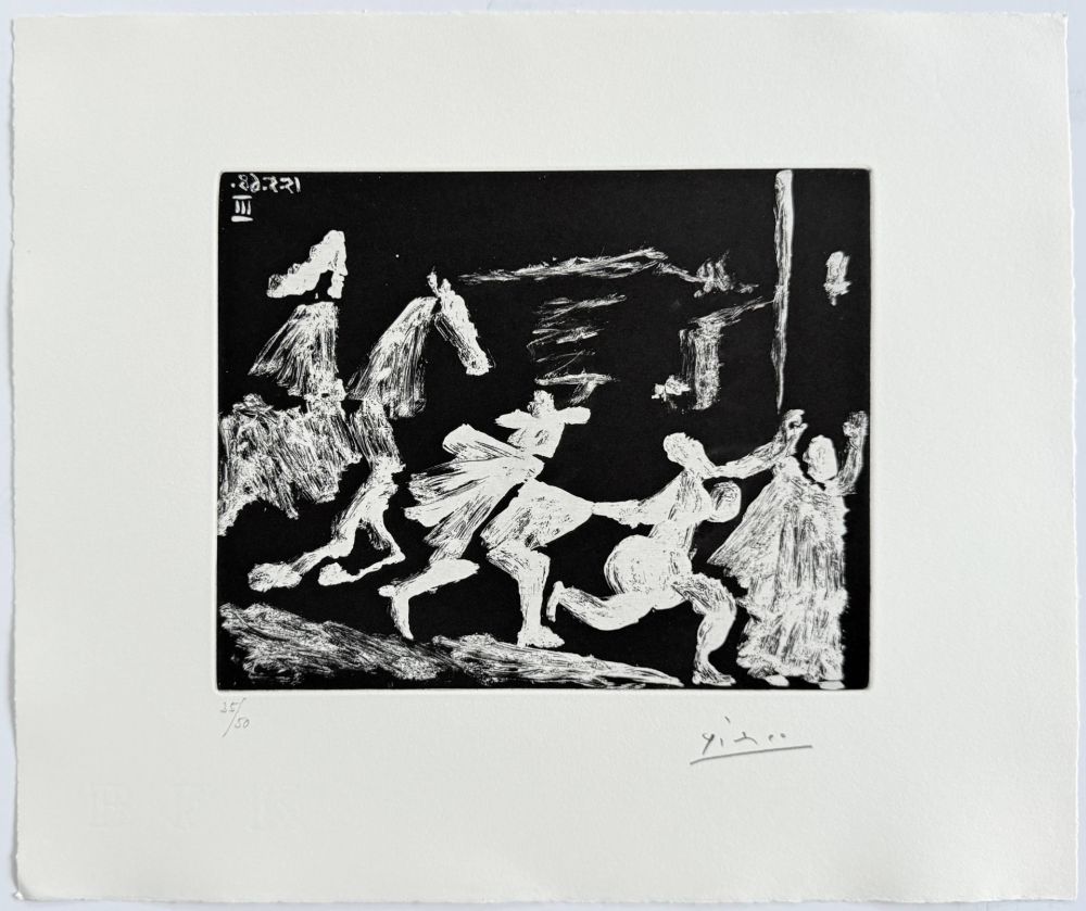 Офорт И Аквитанта Picasso - Cape and Sword: Pusuit II, from 347 Suite