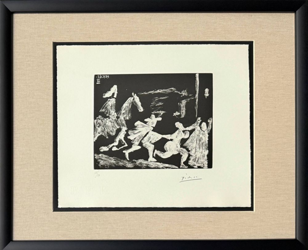 Офорт И Аквитанта Picasso - Cape and Sword: Pusuit II, from 347 Suite