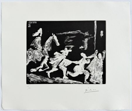 Офорт И Аквитанта Picasso - Cape and Sword: Pusuit II, from 347 Suite
