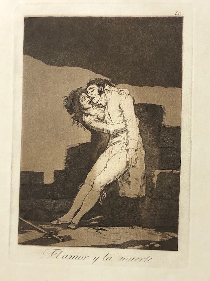 Офорт Goya - Capricho10. El amor y la muerte
