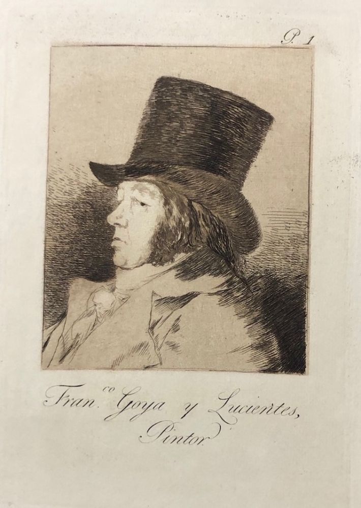 Офорт Goya - Capricho1. Francisco , Goya y Lucientes pintor