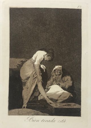 Офорт Goya - Capricho 17. Bien tirada está