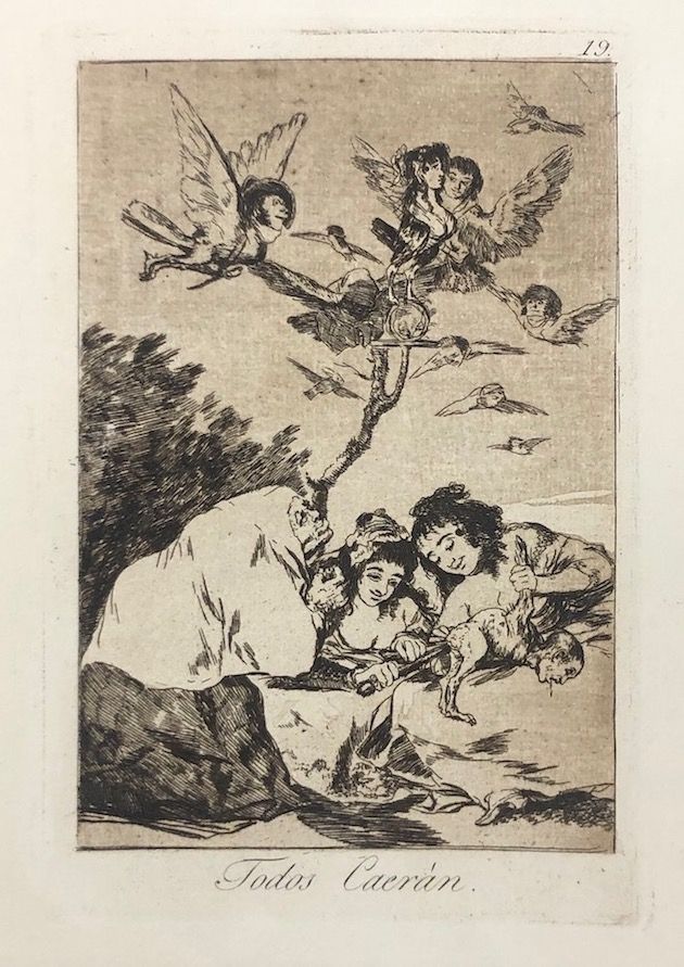 Офорт Goya - Capricho 19. Todos Caerán