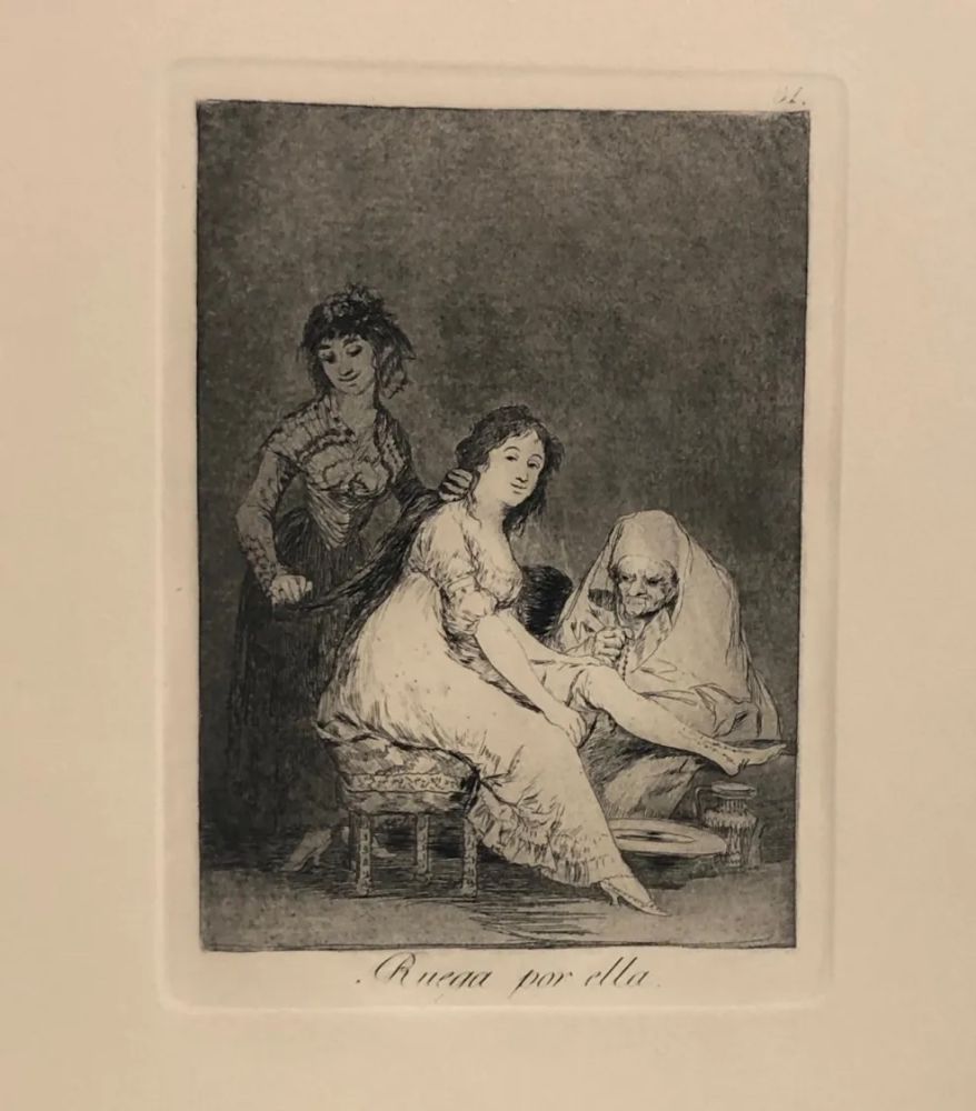 Офорт Goya - Capricho 31 . Ruega por ella