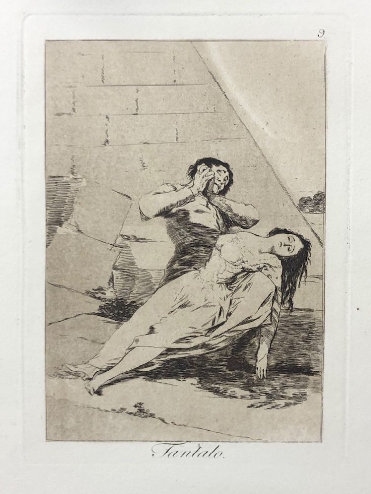 Офорт Goya - Capricho 9. Tantalo