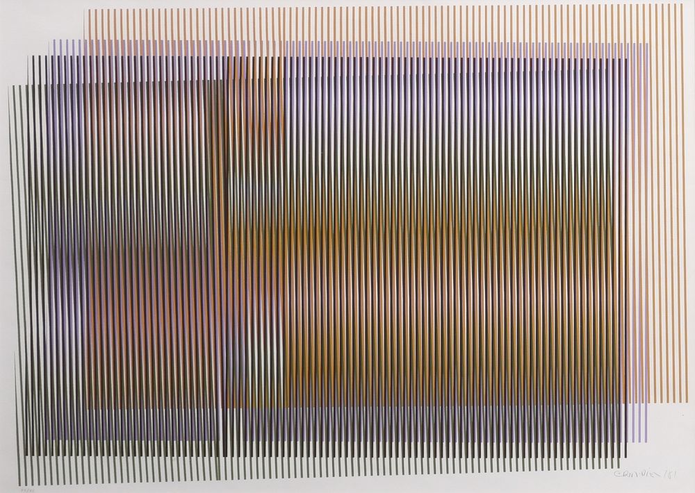 Сериграфия Cruz-Diez - Carlos Cruz-Diez (1923–2019) - Kinetic Composition - Serigraphy on paper - 1981