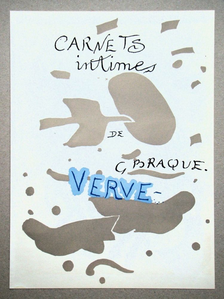Литография Braque - Carnets Intimes de Georges Braque