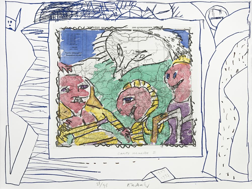 Гравюра Alechinsky - Carte mise à jour I