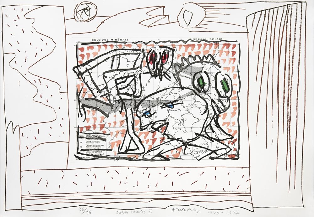 Гравюра Alechinsky - Carte mise à jour II