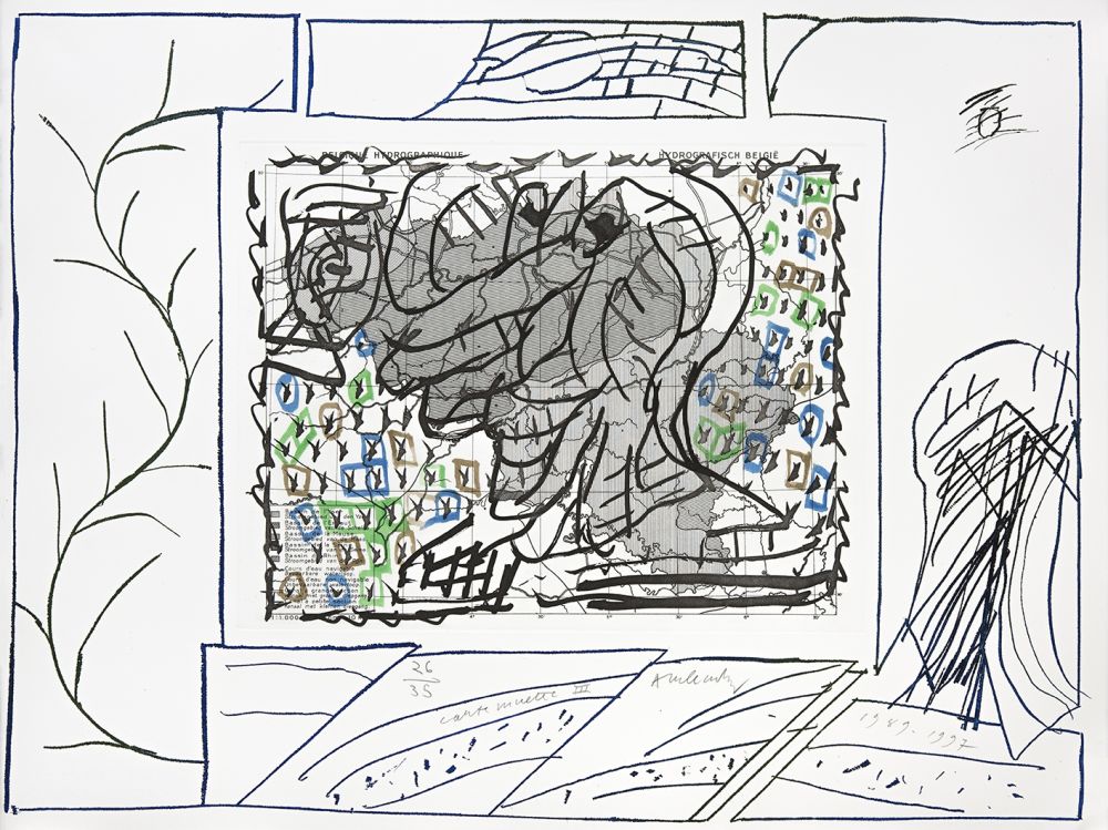 Гравюра Alechinsky - Carte mise à jour III