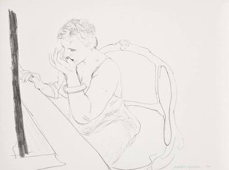 Литография Hockney - Celia Adjusting Her Eyelash (G.837)