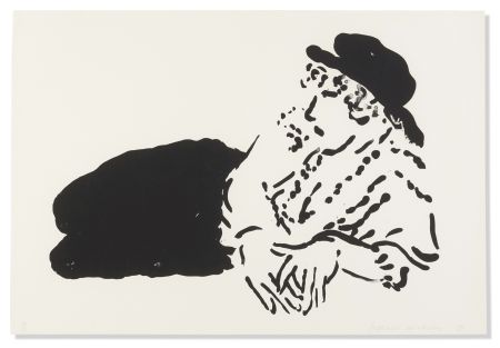 Литография Hockney - Celia (La Bergère)