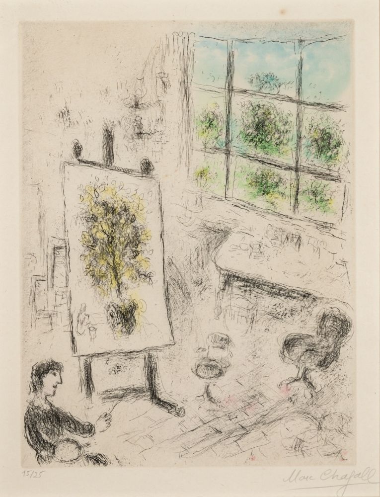 Офорт И Аквитанта Chagall - Celui qui dit les choses sans rien dire