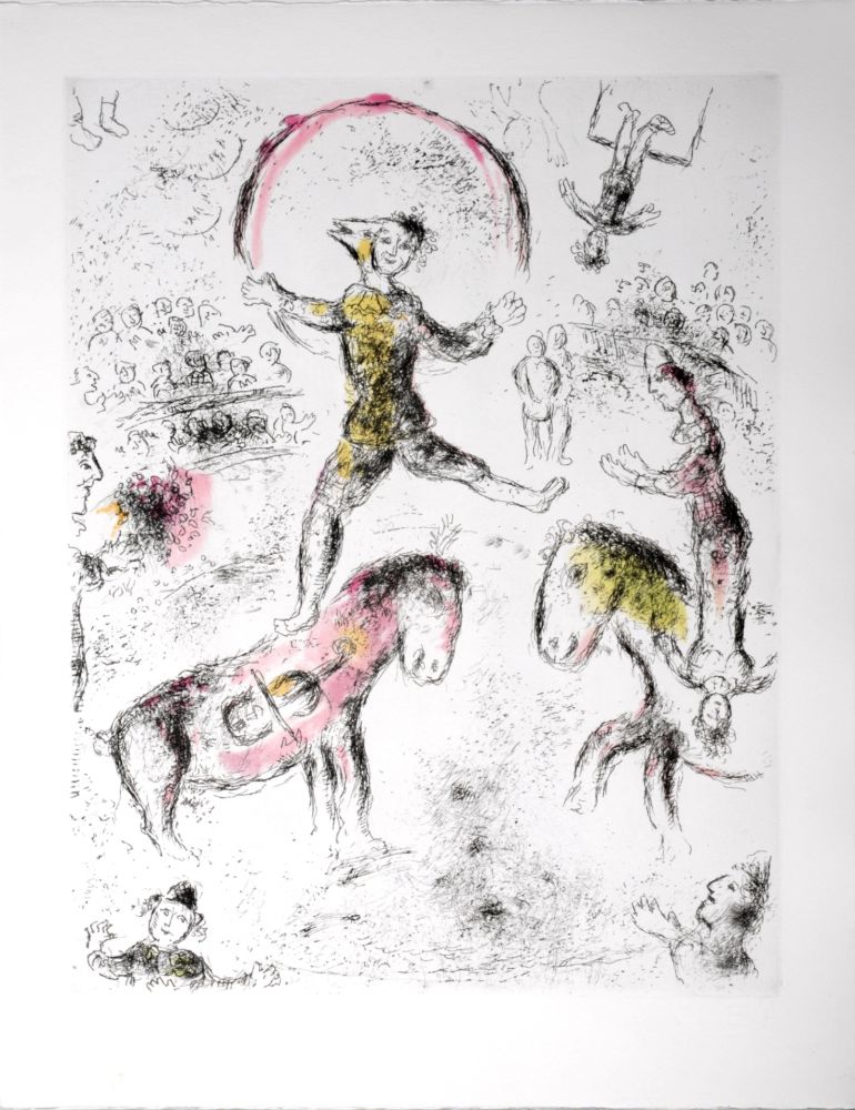 Офорт И Аквитанта Chagall - Celui qui dit les choses sans rien dire, 1976 - PLATE 17