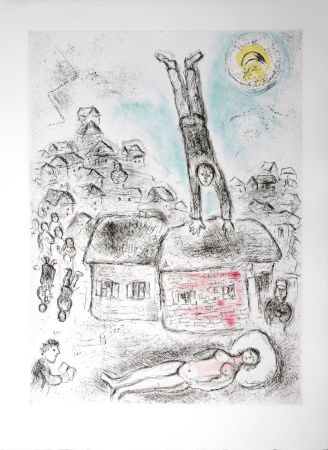 Офорт И Аквитанта Chagall - Celui qui dit les choses sans rien dire, 1976 - PLATE 2