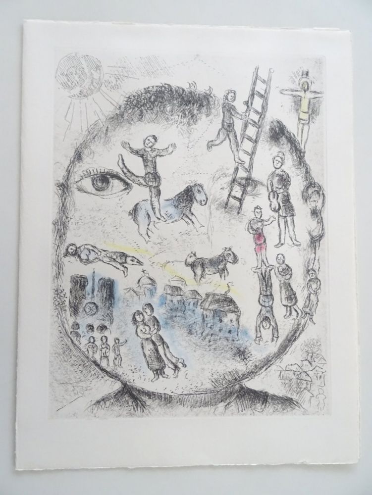 Офорт И Аквитанта Chagall - Celui qui dit les Choses sans rien dire, planche 528