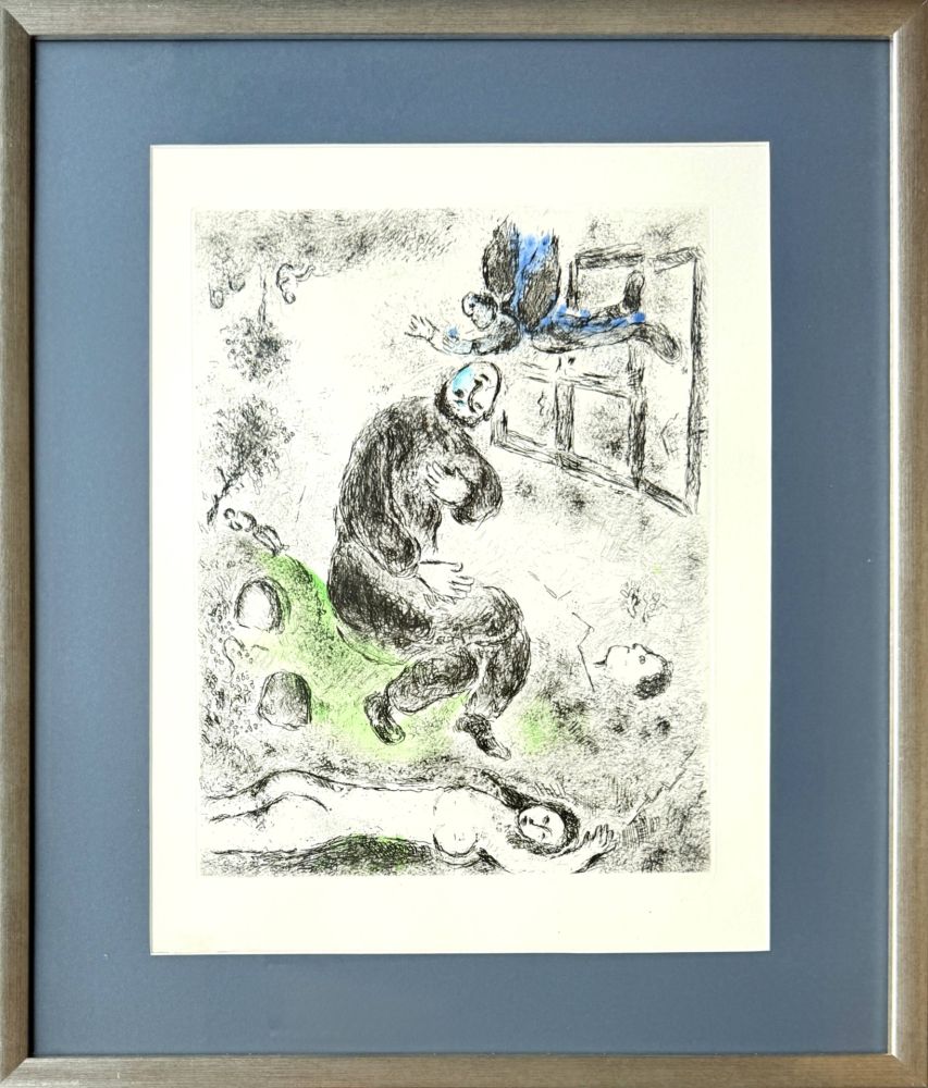 Офорт И Аквитанта Chagall - Celui qui dit les choses sans rien dire, Planche XII