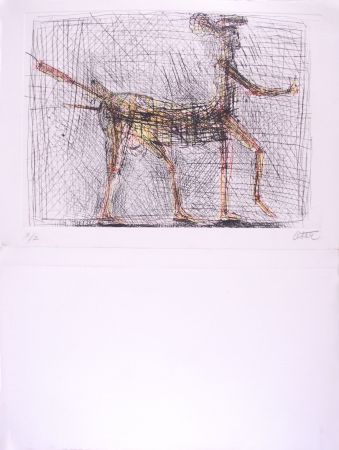 Гравюра Сухой Иглой Cesar - Centaure - Hommage à Picasso
