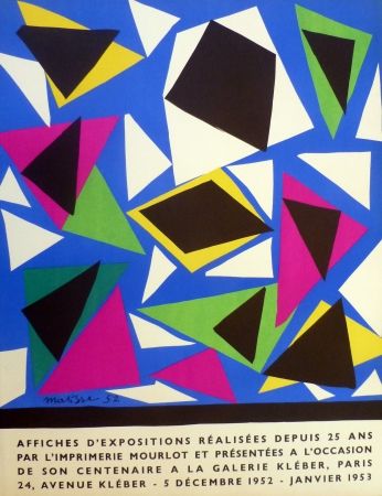 Литография Matisse - Centenaire de l'imprimerie Mourlot, exposition galerie Kléber 1953