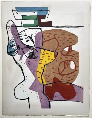Литография Le Corbusier - CHAIR (Le Poème de l'angle droit, 1955). Planche 11.