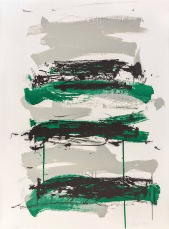 Литография Mitchell - Champs (Black, Gray and Green)