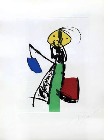 Гравюра Miró - Chanteurs des rues