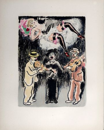 Литография Van Dongen - Chanteurs des rues, ou le rêve à bon marché, 1949