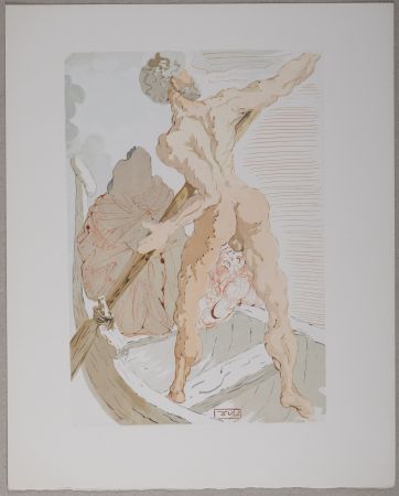 Литография Dali - Charon et le Passage de L'Acheron