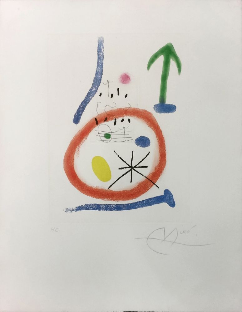 Офорт И Аквитанта Miró - CHEMIN DE RONDE III