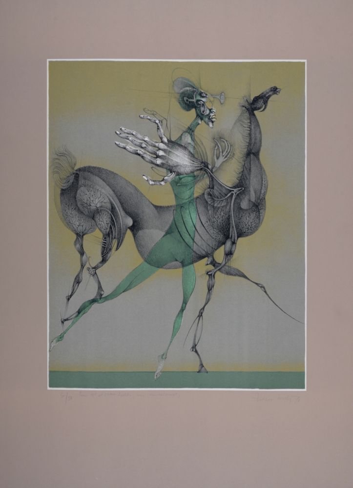 Литография Bouché - Cheval et cavalier, 1978 - Hand-signed