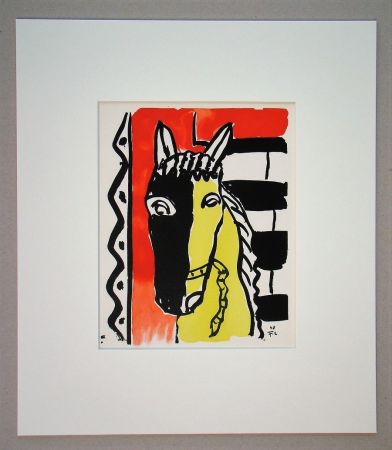 Трафарет Léger (After) - Cheval sur fond rouge, 1948