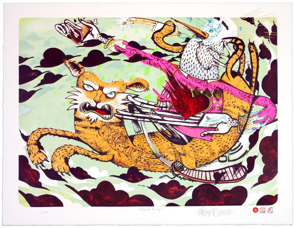 Литография Dizac - Chevauche ton Tigre/Ride the Tiger