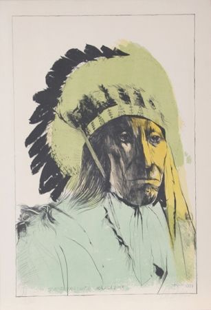 Литография Baskin - Chief American Horse - Oglalla Sioux