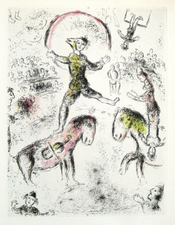Офорт И Аквитанта Chagall - Cirque