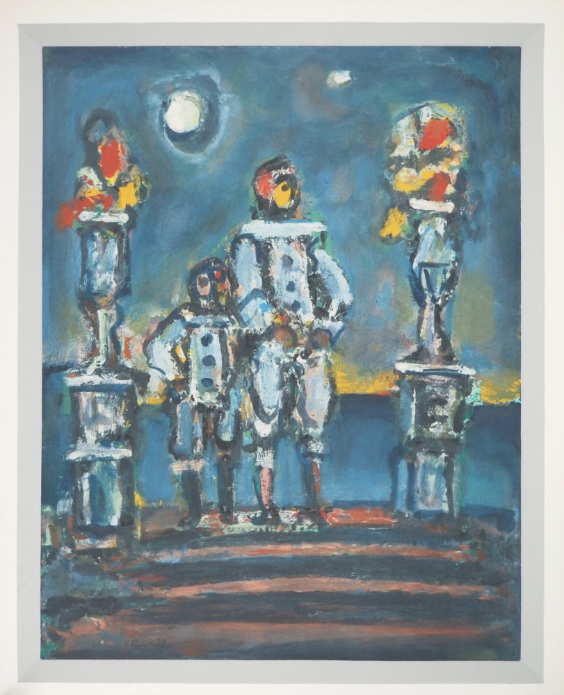 Литография Rouault - Cirque, Les Pierrots