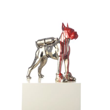 Многоэкземплярное Произведение Sweetlove - Cloned Bulldog with petbottle & shoes (red head)
