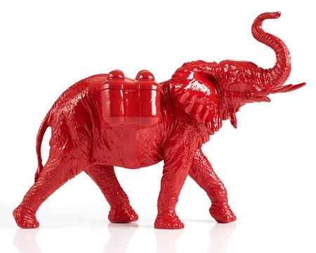Многоэкземплярное Произведение Sweetlove - Cloned red Elephant with Waterpacks.