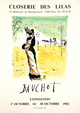 Литография Dauchot - Closerie des Lilas