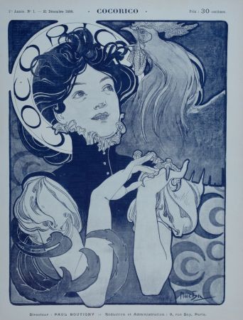 Литография Mucha - Cocorico, 1898