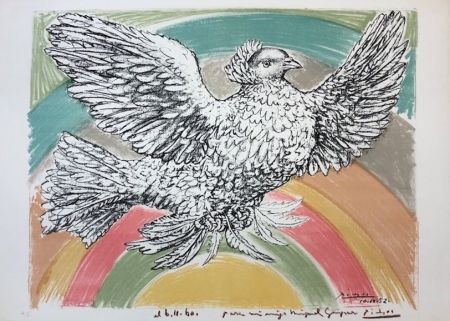 Литография Picasso - Colombe volant
